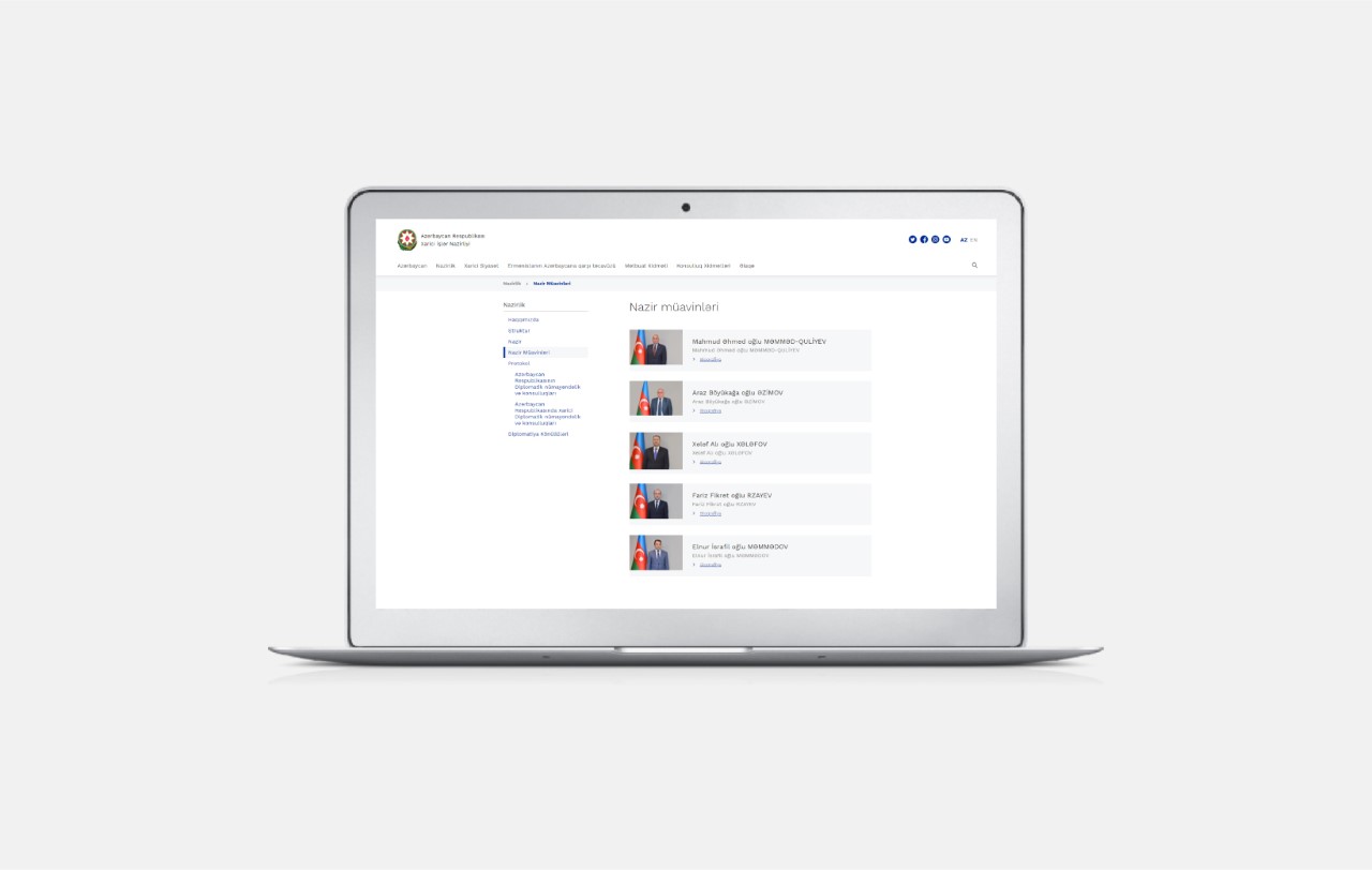 Xarici İşlər Nazirliyinin rəsmi vebsaytı